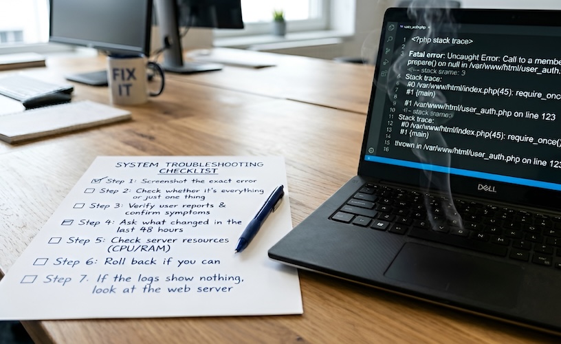 What to do when your PHP site goes down (7-step checklist)